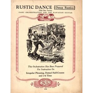 Rustic Dance Danza Rustica Oahu Orchestration Hawaiian Guitar Sheet Music 1934
